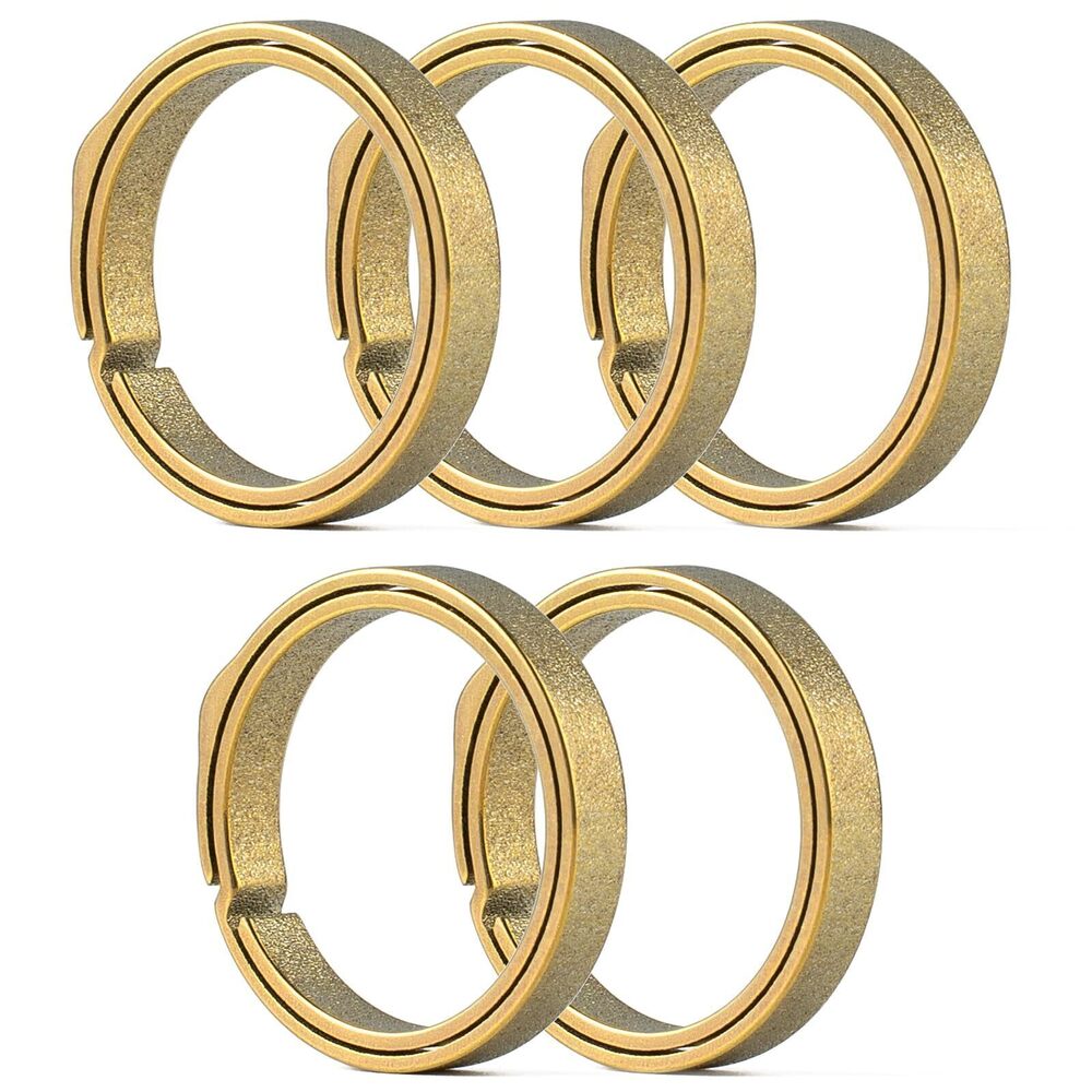 1877 Titanium Key Ring,Side Pushing Split Rings Kit for Keychains,Quick - Picture 1 of 7